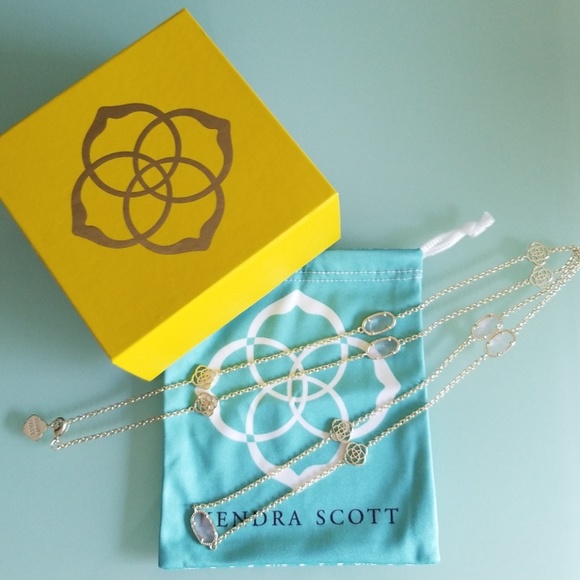 Kendra Scott Rose Quartz Sonya gold necklace - Picture 3 of 7